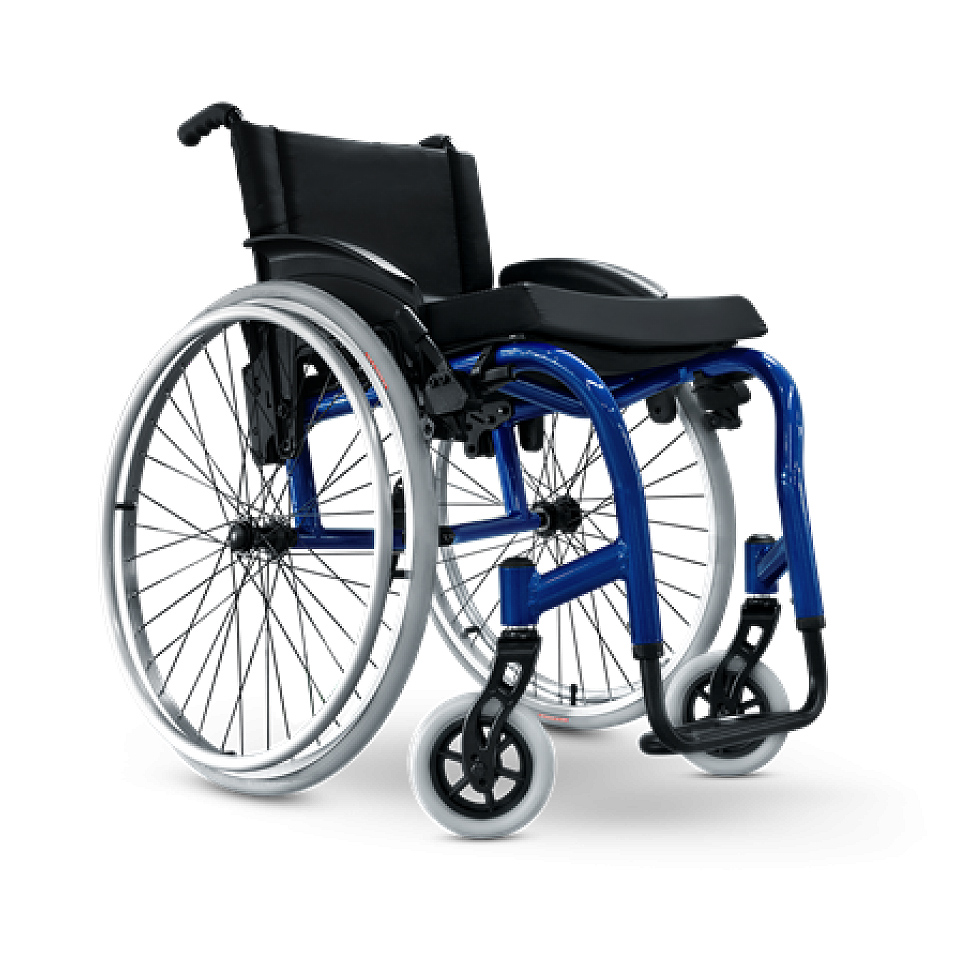 Cadeira de Rodas Star Lite Monobloco - Ortobras - Largura de Assento 45 cm - Azul