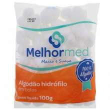 Algodão Hidrófilo Bola - 100g - Melhormed