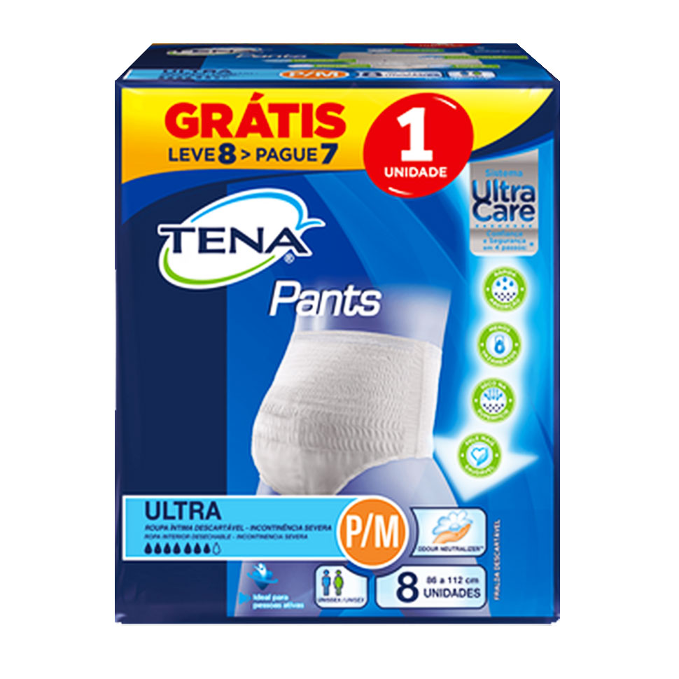 Tena Pants Ultra Leve 8 Pague 7 - Roupa Intima Alta Absorção