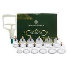 Kit de Ventosas em Acrílico para Ventosaterapia Chinesa - 12 Unidades - Doutor Da Estética