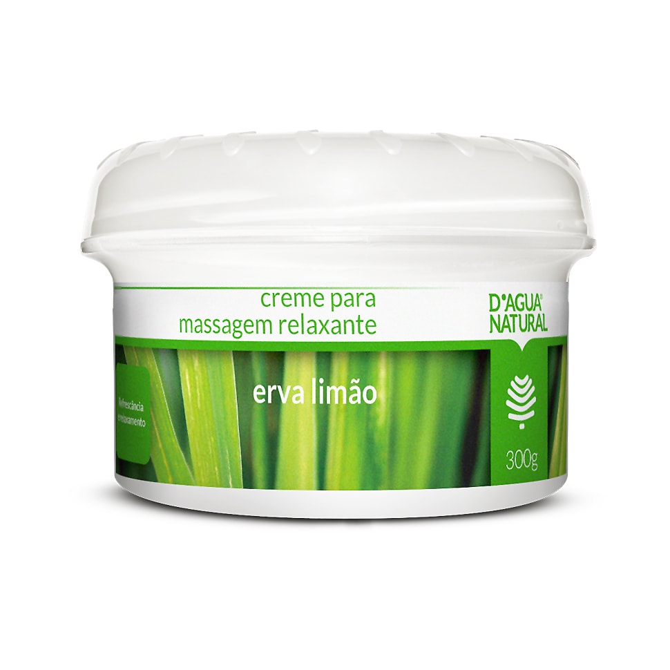 Creme para Massagem Relaxante Erva de Limão - 300g