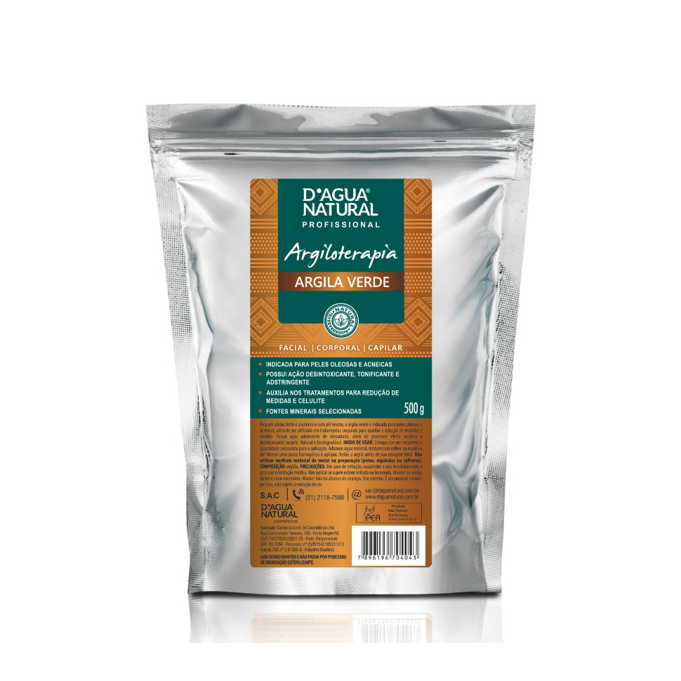 Argila Verde - D´agua Natural - 500 g