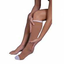 Meia Ad 3/4 40mmhg Ulceraid Bege/branco - Venosan