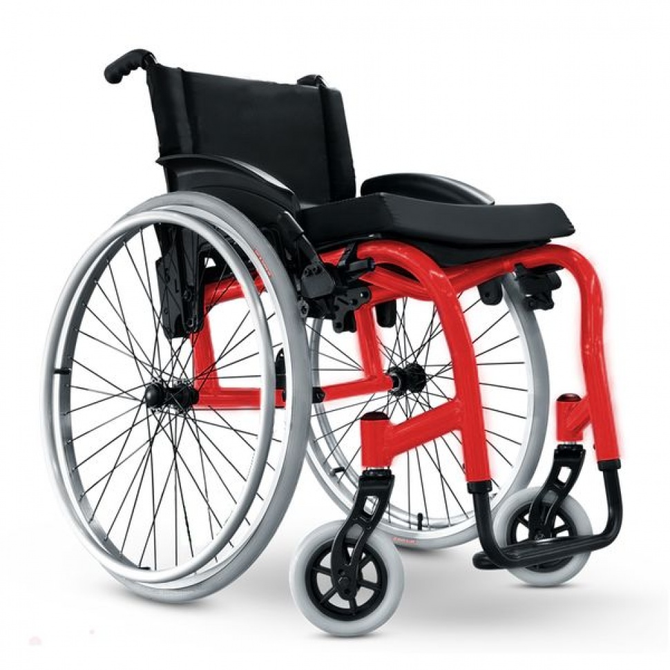 Cadeira De Rodas Star Lite Monobloco - Ortobras - Vermelha