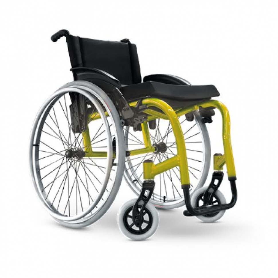 Cadeira de Rodas Star Lite Monobloco - Ortobras - Largura de Assento 45 cm - Amarela