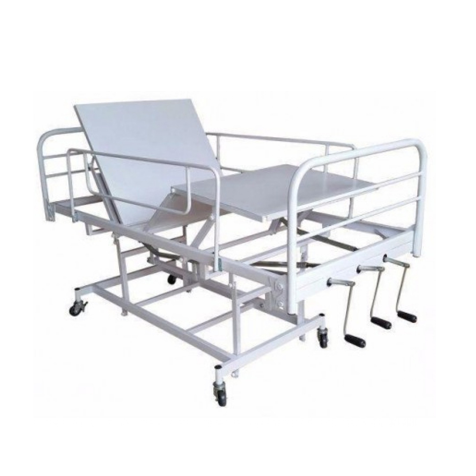 Cama Hospitalar Manual com Elevação do Leito   Colchão Hospitalar Impermeável - D33