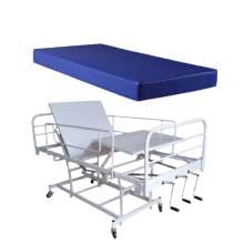 Cama Hospitalar Manual com Elevação do Leito + Colchão Hospitalar Impermeável - D28
