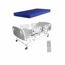 Cama Hospitalar Motorizada Luxo com Elevação do Leito + Colchão Hospitalar em Espuma D28