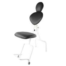 Kit - Cadeira de Maquiagem e Design de Sobrancelhas - Preta + Lupa de Pala Vision White Standard
