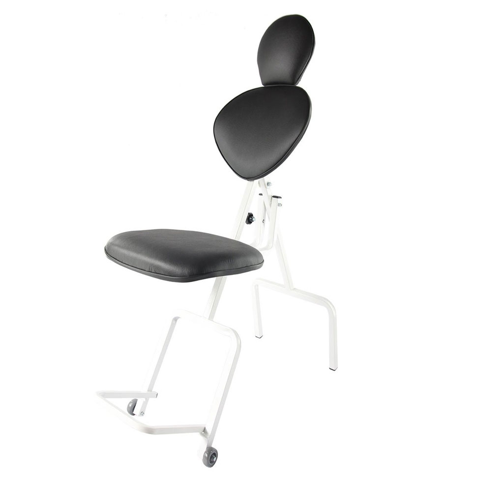 Kit - Cadeira de Maquiagem e Design de Sobrancelhas - Preta   Lupa de Pala Vision White Standard