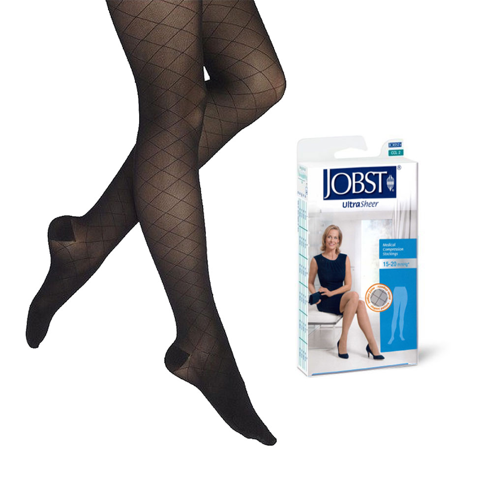 Meia de Compressão UltraSheer Jobst 15-20 mmHg Meia Calça - Preta