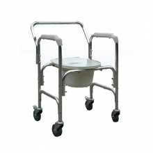 Cadeira de Rodas para Banho Higiênica Dobrável em Alumínio - A-CMF302-W