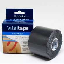 Kinesio Tape - Bandagem Adesiva Elástica - Vitaltape FisioVital - Preto