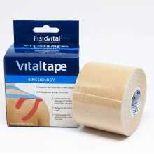 Kinesio Tape - Bandagem Adesiva Elástica - Vitaltape FisioVital - Bege