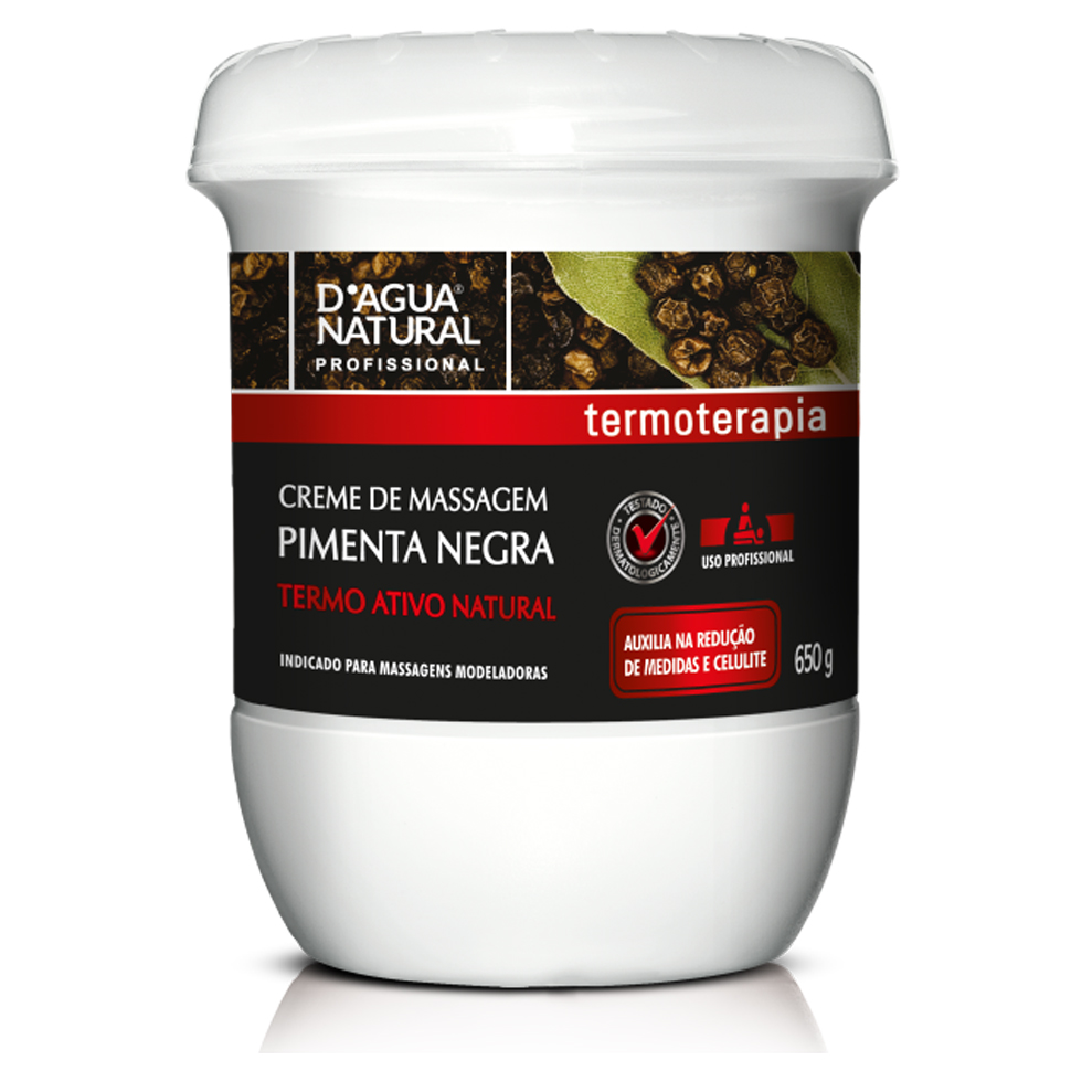 Creme de Massagem Pimenta Negra - D agua Natural 